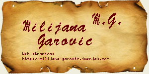 Milijana Garović vizit kartica